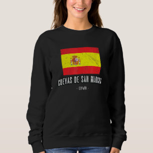 Cuevas De San Marcos Spain Es Flag City Bandera Ro Sweatshirt