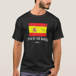 Cuevas De San Marcos Spain Es Flag City Bandera Ro T-Shirt