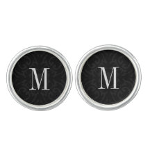 Cufflinks - Black Crest Initial