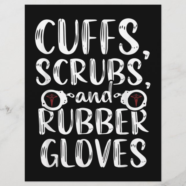 Cuffs Correctional Nurse RN Prison Nursing Medical Custom Letterhead (Front)