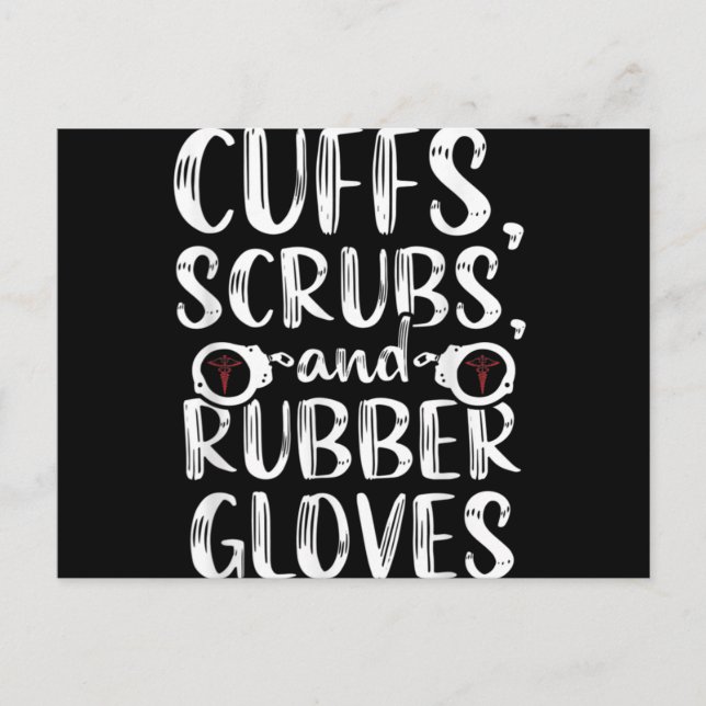 Cuffs Correctional Nurse RN Prison Nursing Medical Postcard (Front)