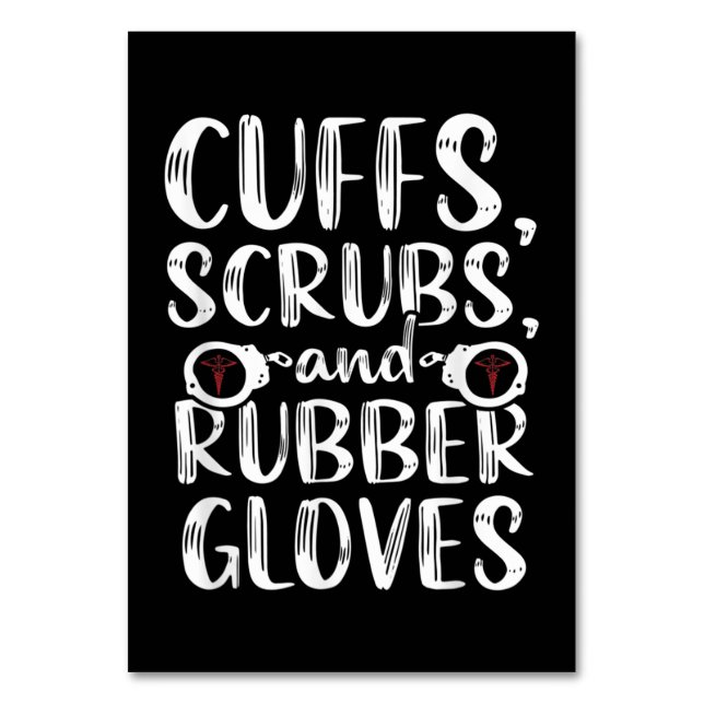 Cuffs Correctional Nurse RN Prison Nursing Medical Table Number (Front)