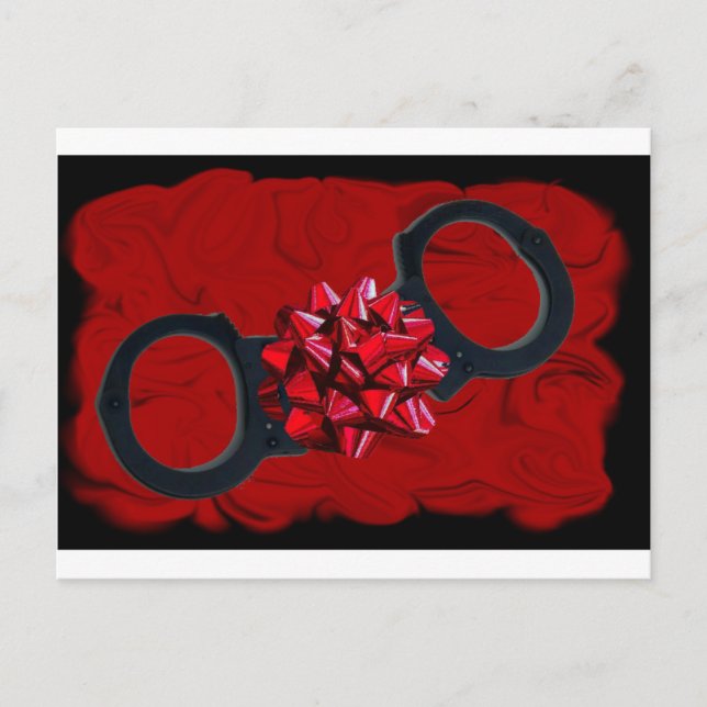 CUFFS FOR CHRISTMAS HOLIDAY POSTCARD (Front)