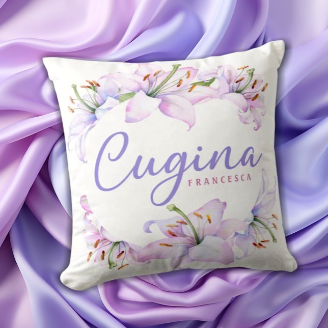 Cugina Lilies - Gift For Cousin Cushion (Creator Uploaded)