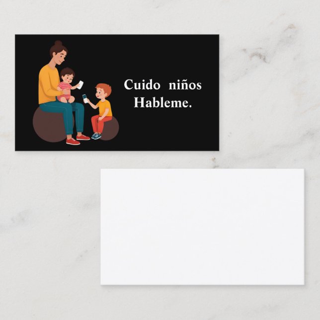 Cuido ninos  business card (Front/Back)