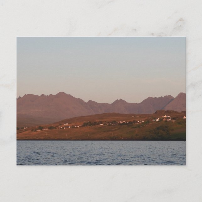  Cuillin Hills in Red  Postcard (Front)