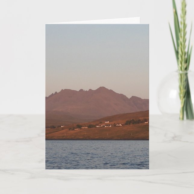Cuillin Hills in Red Sunset Isle of Skye Card (Front)