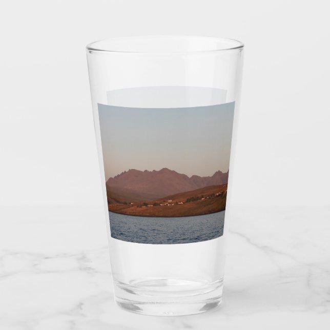 Cuillin Hills Red Sunset Isle of Skye Scotland  Glass (Front)