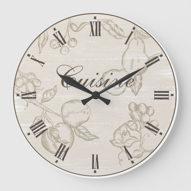 Cuisine French vintage Wall Clock (Front)