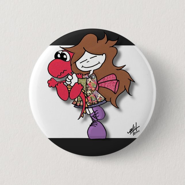 Cukini Dragon Squeeze 6 Cm Round Badge (Front)