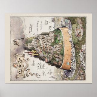 Cul de Sac and Adjacent Places Map Poster