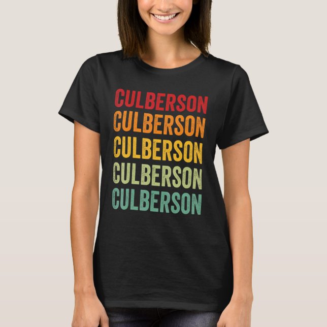 Culberson County Texas Rainbow Text Design T-Shirt (Front)