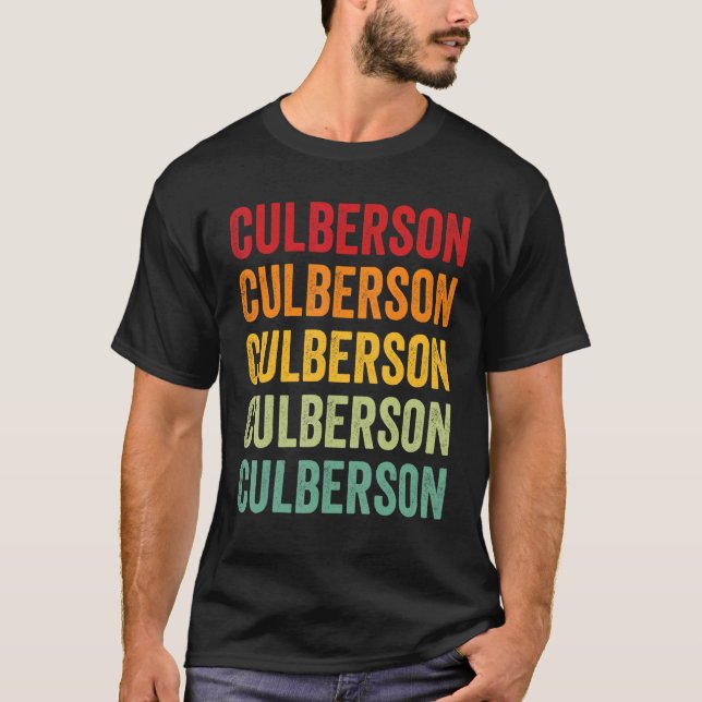 Culberson County Texas Rainbow Text Design T-Shirt (Front)