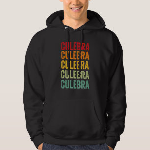 Culebra County Puerto Rico Rainbow Text Design Hoodie