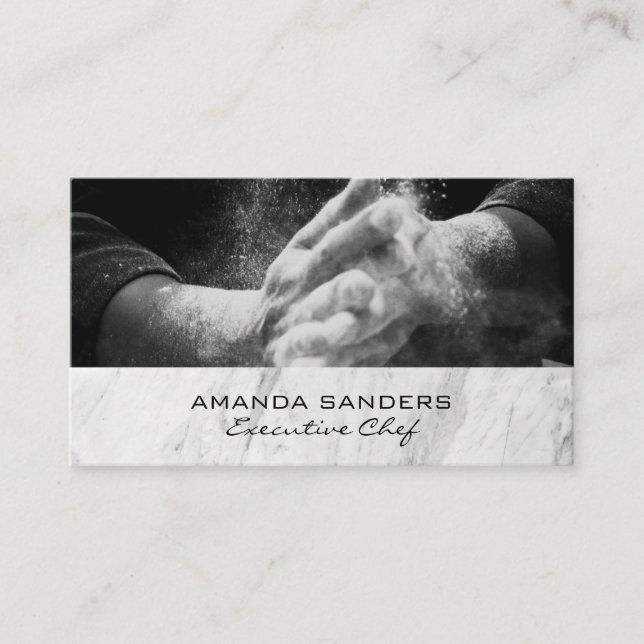 Culinary Arts | Chef Hands Cooking Business Card (Front)