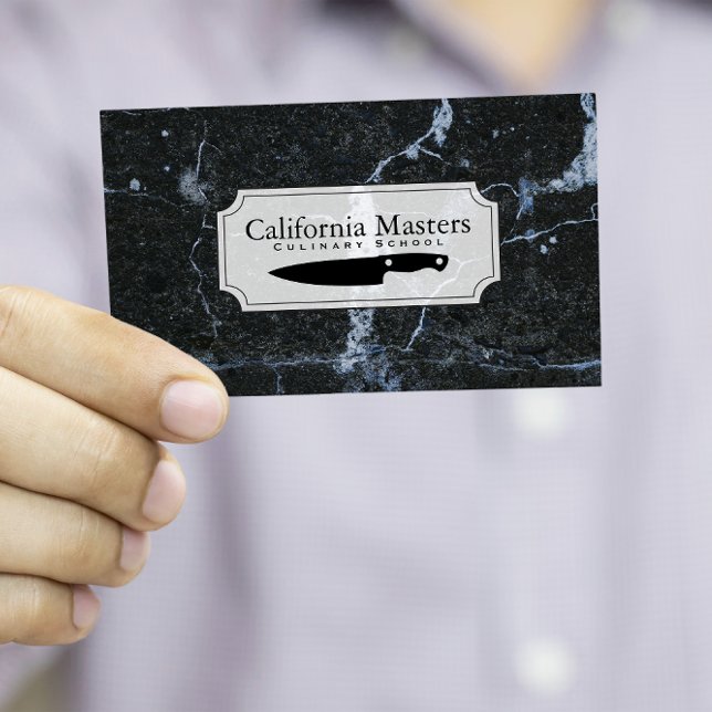 Culinary Arts | Chef | Marbled Business Card (Creator Uploaded)