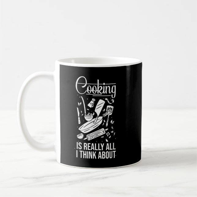 Culinary Arts Cooking Kitchen Chef Cook Knife Food Coffee Mug (Left)