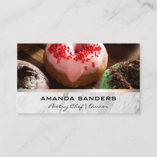 Culinary Arts   Doughnuts Background Business Card