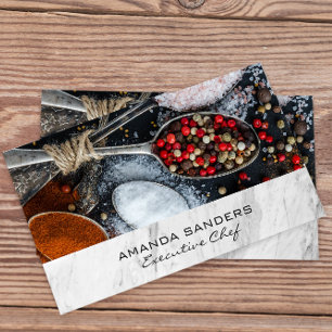 Culinary Arts Spices on Spoons Business Card