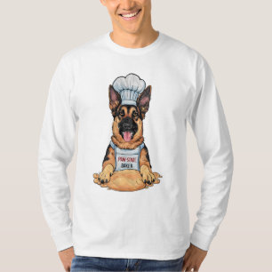 Culinary Canine: Baker German Shepard With Loaf T-Shirt