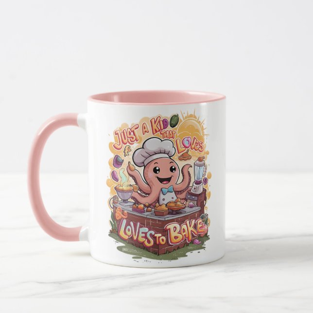 Culinary Cephalopod: Octopus Cooking Delight Mug (Left)