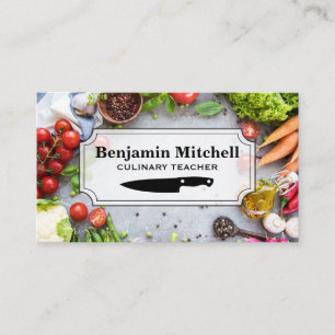 Culinary Chef   Fresh Vegetables Produce  Business Card