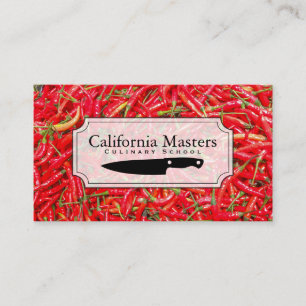 Culinary Chef   Red Chilis Business Card