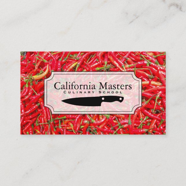 Culinary Chef | Red Chilis Business Card (Front)