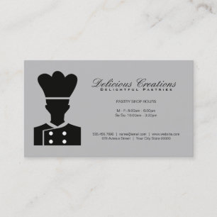 Culinary Chef Restaurant Owner Pastry Chef Business Card