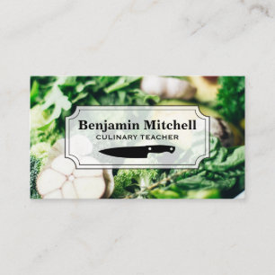 Culinary Chef Vegetables Foodie Business Card