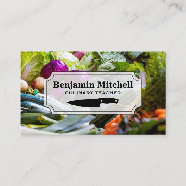 Culinary Chef | Vegetables Produce Business Card (Front)