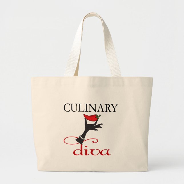 Culinary Diva Large Tote Bag (Front)