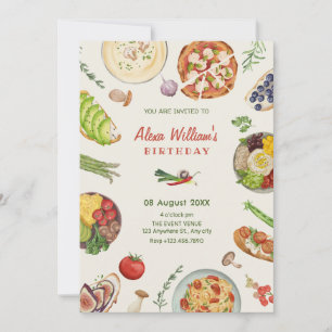 Culinary food  invitation
