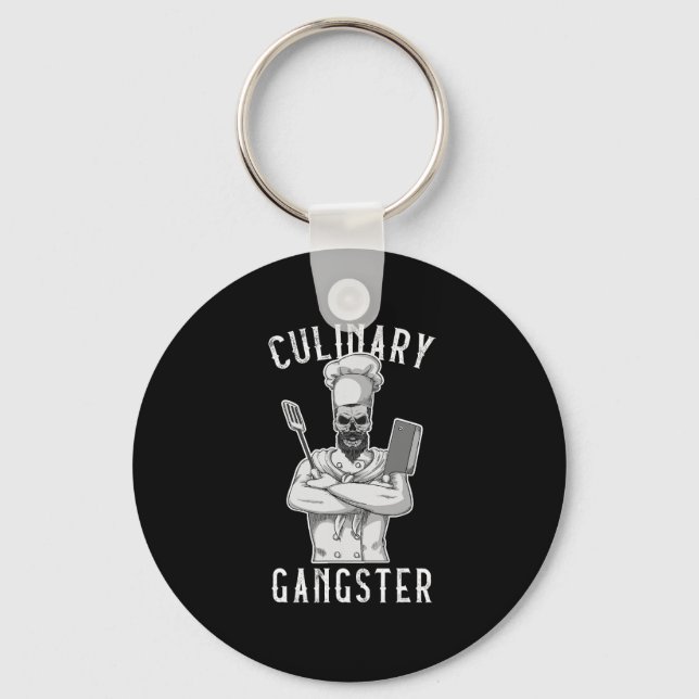 Culinary Gangster Cooking Kitchen Cook Chef Restau Key Ring (Front)