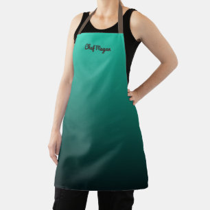 Culinary Green Gradient Apron