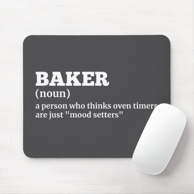 Culinary Humour - Baker Definition Mouse Pad (With Mouse)