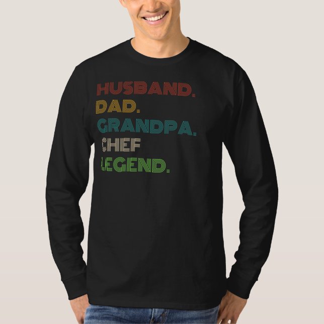 Culinary Legend: Husband, Dad, Grandpa - Funny Tee (Front)