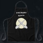 Culinary Ninja BBQ Grill Cook Bake Chef Baker Dad Apron<br><div class="desc">Culinary Ninja. A cool awesome design for men who love cooking. You don't have to be a pastry chef, own a bakery or be a grill king to enjoy cooking. Using your cookery skills and being the master of your own kitchen is a great feeling. Whether it's baking delicious cakes...</div>