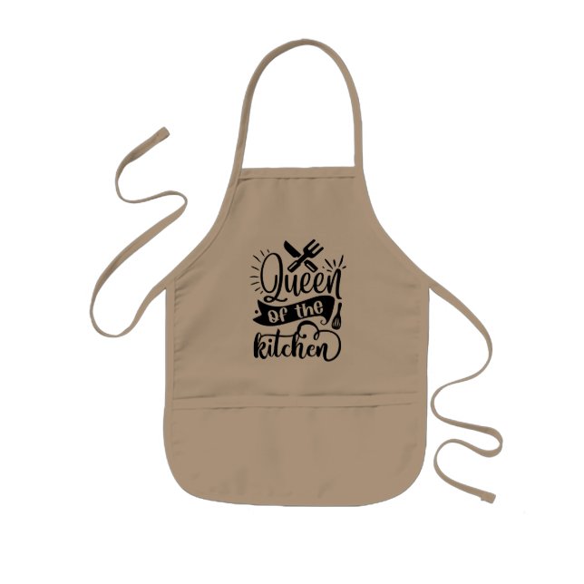 Culinary Royalty: Queen of the Kitchen Kids Apron (Front)