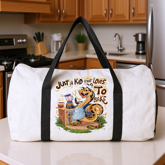 Culinary Serpent: A Snake in an Apron Duffle Bag (Creator Uploaded)