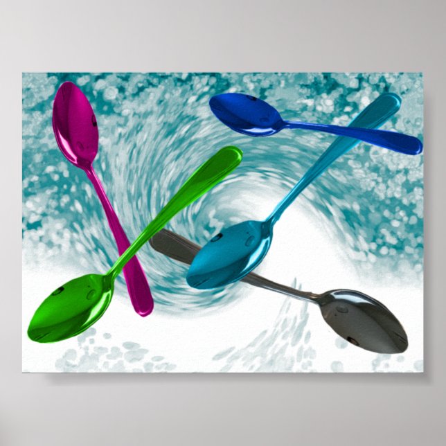 Culinary Spoons in a Vortex Poster (Front)