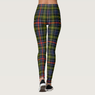 Culloden Tartan Clan Scottish Plaid Pattern Leggings