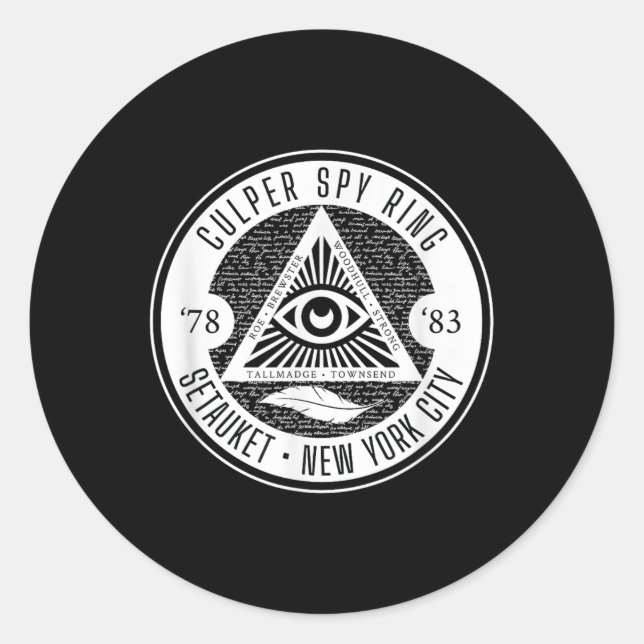 Culper Spy Ring Revolutionary War  Classic Round Sticker (Front)