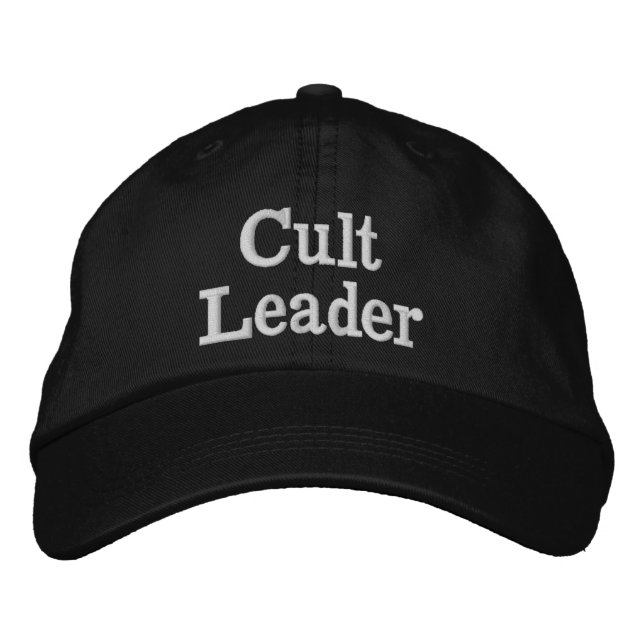 Cult Leader Weird Meme Funny Gen Z Christmas Gift Embroidered Hat (Front)
