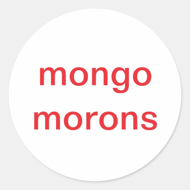 cult morons dumb drumpf Hankamer Artjunkhaus Comic Classic Round Sticker (Front)