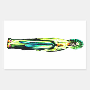 Cult Of Santa Muerte Rectangular Sticker