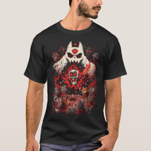 Cult of the Lamb White Wool Red Crown Cult Leader  T-Shirt