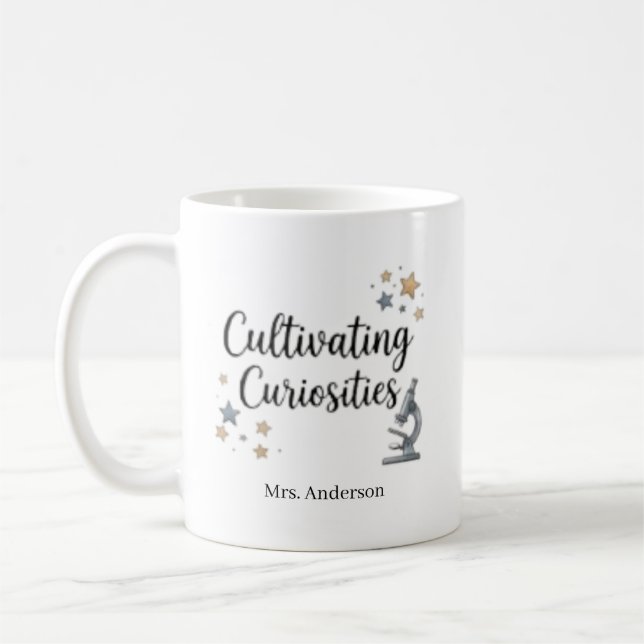 Cultivating Curiosities Science STEM Teacher Coffee Mug (Left)
