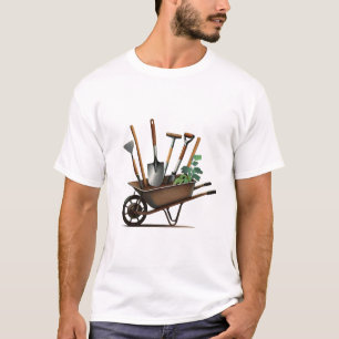 Cultivating Dreams: Rustic Wheelbarrow T-Shirt Col