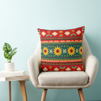 Cultural Christmas Geometric Festive Cushion